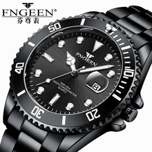 Men's Watch Relogio Masculino Black Steel Waterproof Luminous Casual Business Wristwatch Quartz Movement Date Clock Male Watch 2024 - buy cheap