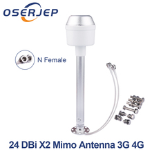 Antena externa con conector hembra N, alimentación de antena Mimo 4g, 1700-2700mhz, 2g, 3g, 4g, Lte, 2x24dbi, 2g, 3g, 4g 2024 - compra barato