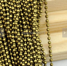 Collar de cadena de bola de bronce antigua de 5 metros de 16 pies, hallazgos de 2mm, accesorio DIY de moda de alta calidad para fabricación de joyas 2024 - compra barato