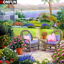 Homfun-pintura de diamante redondo/cuadrado completa, cuadro artesanal 5D, "hermoso paisaje", bordado 3D, punto de cruz, decoración para el hogar, regalo A12916 2024 - compra barato