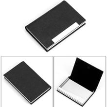 Middle Square PU Leather Business Card Case Large Capacity Bank Credit Card ID holder Box Custom name logo 2024 - buy cheap