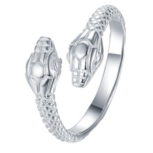 Регулируемое крутое серебряное кольцо в виде змеи, изысканные модные подарки для женщин и мужчин, серебряные ювелирные изделия для женщин, OUMWIISY NNNFSKUO 2024 - купить недорого