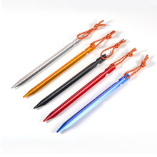 5pcs Tent Pegs 18cm Aluminum Tent Stake with Rope Outdoor Tent Nail Peg Tent Accessories Equipment 2024 - купить недорого