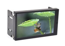 Monitor VGA de doble DIN con pantalla táctil de 6,95 ", Cámara de marcha atrás AV2 para PC y coche 2024 - compra barato