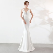 Женское платье-Русалка с открытой спиной Corzzet, элегантное вечернее платье с v-образным вырезом и открытой спиной 2024 - купить недорого