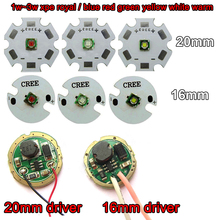 1pcs Cree XPE XP-E 3W Red Green Blue Yellow Cool / Warm White LED With 20mm / 16mm base + 3V 3W 5W LED Driver 2024 - buy cheap