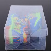 10pcs Shoe Storage Box Case Foldable Thicken Transparent Foldable Plastic Shoes Organizer Storage Boxes Holder Basket Shoe Box 2024 - buy cheap