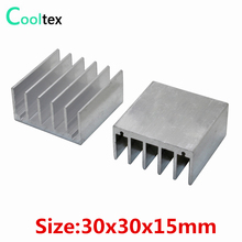 500 шт., алюминиевый радиатор для электронных чипов, 30x30x15 мм 2024 - купить недорого