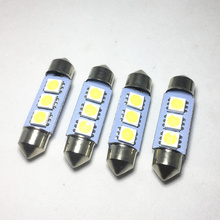 4pcs 5050 3-SMD Festoon led White Car Auto 36mm 39mm 41mm Festoon Dome LED Reading Lights  Chip Light Bulbs DS 12v 2024 - buy cheap