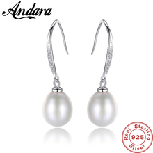 White Pink Natural Freshwater Pearl S925 Sterling Silver Earrings Simple Fashion Women Earrings Free Shipping 2024 - buy cheap