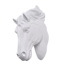 Parede de estilo americano pendurado cavalos cabeça estátuas animais estatueta resina arte & artesanato casa tv vinho armário parede decorativa r675 2024 - compre barato