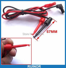 1 pairs IC PCB Multimeter Probes 4MM BANANA PLUG TO Hook Test Clip Cable pen 2024 - buy cheap