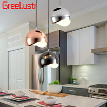 Nordic Plated Metal  Led Pendant Lights Creative Iron Hanging Lamp for shop bar Rose gold /black /silver  Led Lustres Luminaire 2024 - buy cheap