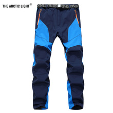 Ski Pants Hiking New Men Male Waterproof Windproof Autumn Winter Outdoor Sports Climbing Soft Shell More Fleece 2024 - buy cheap