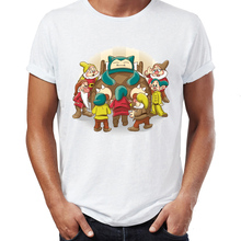 New Men's t-shirt Snorlax And The Seven Dwarves Spirit Animal Funny Awesome Artwork Printed Tshirt Tees Harajuku 2024 - buy cheap