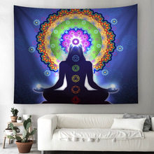 Tapiz de Mandala con estampado de Chakra decoración colgante de pared, tapiz Hippie, toalla de playa, esterilla de Yoga, 200x150cm 2024 - compra barato