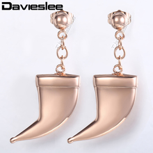 Brincos pendurados para As Mulheres 585 Rose Gold Filled Tampão Do Natal Chapéu de Papai Noel Em Forma de Gota Mulheres Brinco Presente Da Jóia Davieslee LGE187 2024 - compre barato