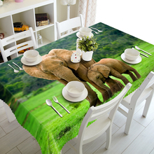 Washable cotton 3d Tablecloth African Steppe Elephant Animal Pattern Thicken Polyester Rectangular&Round Wedding Table Cloth 2024 - buy cheap