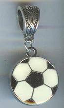 Colgantes de bola de fútbol de plata Vintage, colgantes para fabricación de joyas, accesorios artesanales, Z2726 2024 - compra barato