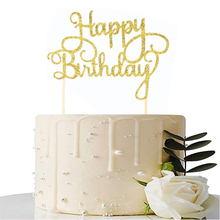 15pcs Glitter Paper Happy Birthday Cake Topper Cupcake Dessert Decoration Supplies for Birthday Kid Party Celebration Home Decor 2024 - buy cheap