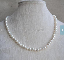 Wholesale Pearl Necklace, 18 Inches 6-7mm White Color Genuine Freshwater Pearl Necklace , Wedding Birthday Jewelry. 2024 - buy cheap