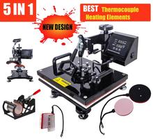 Advanced New Design 5 In 1 Combo Heat Press Machine,Sublimation/Heat Press,Heat Transfer Machine For Mug/Cap/T shirt/Phone cases 2024 - buy cheap