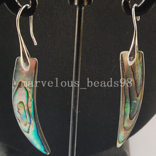 Free Shipping Beautiful jewelry  New Zealand Abalone Shell Art Women Dangle Earrings MC3215 2024 - buy cheap
