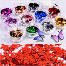 1 коробка красочных блесток для ногтей ультратонкие бабочки блестки для ногтей типсы маникюрные украшения для ногтей 2024 - купить недорого