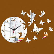 Relógio de quartzo de parede vintage real, promoção, novo relógio no espelho acrílico 3d, decoração moderna para casa, venda imperdível 2024 - compre barato