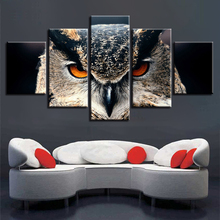 Современное домашнее украшение для стен гостиной, 5 шт., картины с животными и совой, модульные холщовые постеры с рамкой, картины HD 2024 - купить недорого