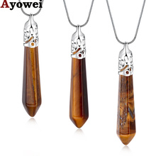 Ayowei Trendy brown zircon pingente para mulheres Annivesary presente especial colar de prata moda jóias pingente LN674A 2024 - compre barato