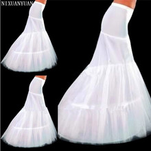 2021 New Hot Sale In Stock Petticoat 2 Hoops White Mermaid Wedding Dress Crinoline Slip Cheap and Good Quality Accessories 2024 - buy cheap