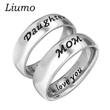 Liumo Fashion I Love You Mom Daughter Son The Gift for Mother Days Stainless Steel Women Ring Lr614 2024 - buy cheap