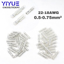 50Pcs Bullet Wire electrical Connector Male Female Crimp Insulation Nylon Cable Terminals White FRFNY0.5-075 Car Terminator 2024 - buy cheap