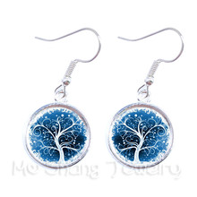 Cabala Earrings Tree of Life Glass Cabochon Drop Earrings Accessories For Women Jewelry Creative Gift For Her 2024 - buy cheap