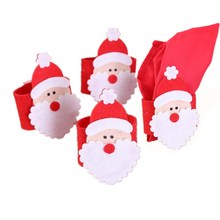 Christmas Santa Claus Napkin Rings Serviette Holder Table Napkin Holders Banquet Dinner Christmas Decoration for Home 2024 - buy cheap