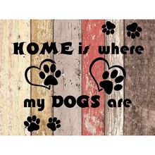 DIY 5D Diamond Mosaic Home Is Where My Dogs Are Handmade Diamond Painting Cross Stitch Kits Diamond Embroidery Rhinestones KBL 2024 - buy cheap