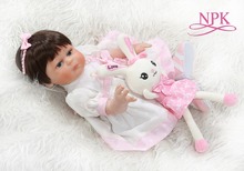 Npk, bebê reborn de 48cm, boneca de silicone de corpo inteiro, brinquedo de banho reborn, bonecas detalhadas à mão, 100% 2024 - compre barato
