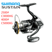 100% Original Shimano Spinning Fishing reel SUSTAIN 2500/C3000HG/4000 9kg Gear Ratio 5.0:1 6.0:1 Made in Malaysia 2024 - buy cheap