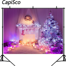 Capisco photography backdrop Christmas decoration fireplace gift candle background photo studio new design camera fotografica 2024 - buy cheap