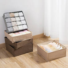 Storage box Non-woven foldable underwear socks storage box closet Organizer 8 girds /16 cells bra box necktie socks organizer 2024 - buy cheap