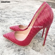 VINAPOBO-zapatos de tacón alto con estampado de piel para mujer, calzado elegante con punta en pico, para fiesta, boda 2024 - compra barato