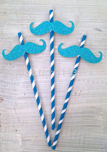 Mustache Party Straws -- Baby Shower / Wedding / Bridal Shower / New Years Eve Decorations / Drink Stirrers / Decorative Straws 2024 - buy cheap