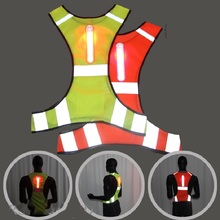 Chaleco Reflectante con luz LED para motocicleta, chaqueta de seguridad de alta visibilidad, Chaleco Reflectante para montar en Moto, Yelek 2024 - compra barato