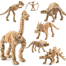 Figuras educativas de animales para niños, juguete de modelo de dinosaurio simulado, 3D, excavación, Indoraptor, esqueleto, 12 unids/lote 2024 - compra barato