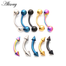 Alisouy 1PC  Body Piercing Jewelry Horseshoe Septum Piercing Nose Lip Ring Ear Eyebrow Piercing Curved Barbell Bijoux Earlets 2024 - buy cheap