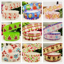 1591949,22mm 10yard Christmas series, printed grosgrain ribbon, DIY craft materials, Christmas style. 2024 - buy cheap