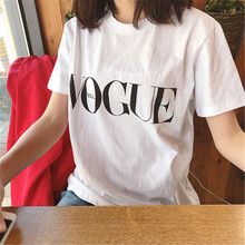 Женская свободная футболка с буквенным принтом, летняя футболка с короткими рукавами и круглым вырезом, Размеры S-XXXL, белая футболка, 2019 2024 - купить недорого