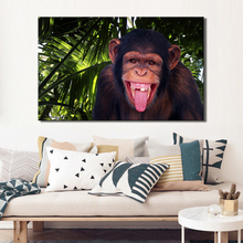 Modern Animal HD Posters and Prints Wall Art Canvas Painting The Laughing Monkey Pictures for Living Room Home Decor No Frame 2024 - buy cheap