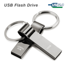 New brand usb flash drive 64GB 32GB 16GB 8GB 4GB pen drive pendrive waterproof metal silver u disk memory disk usb 2.0 flash 2024 - buy cheap